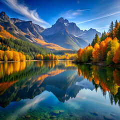 Mountains reflected in Nordfjord