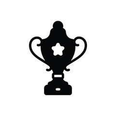 Black solid icon for  trophy 