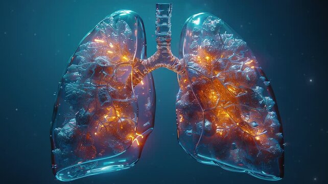 minimalist 3d human lungs