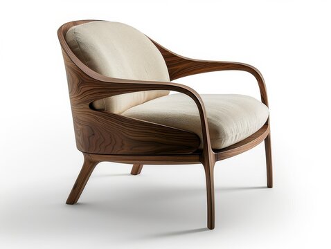 Poliform CURVE lounge chair, on a white backgound