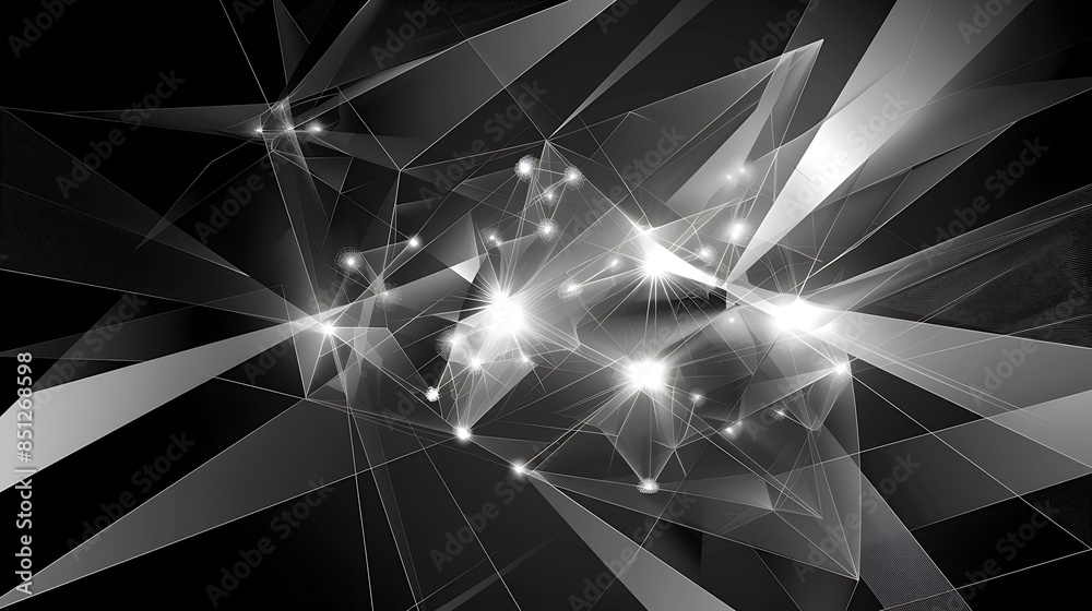 Aufkleber abstract geometric background. plexus mesh backdrop molecular