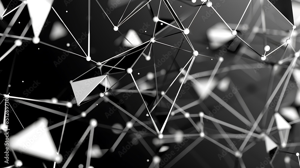 Aufkleber abstract geometric background. plexus mesh backdrop molecular
