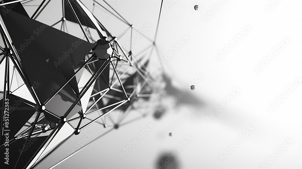 Aufkleber abstract geometric background. plexus mesh backdrop molecular