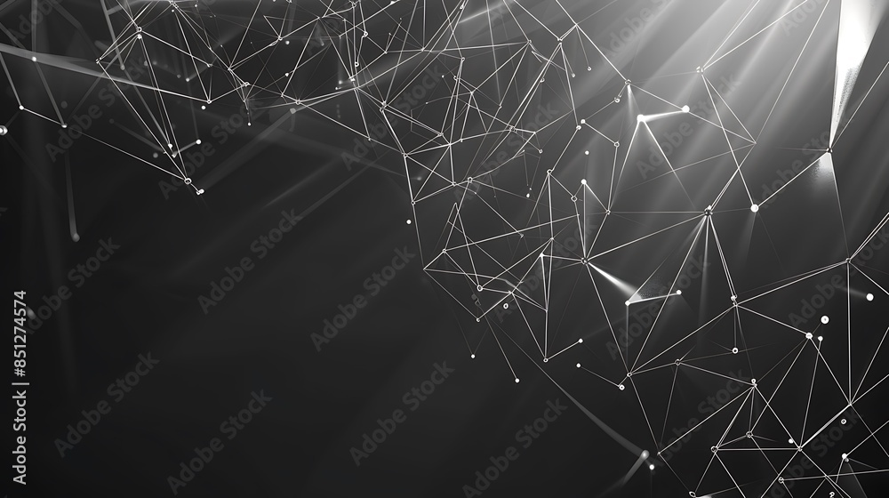 Aufkleber abstract geometric background. plexus mesh backdrop molecular