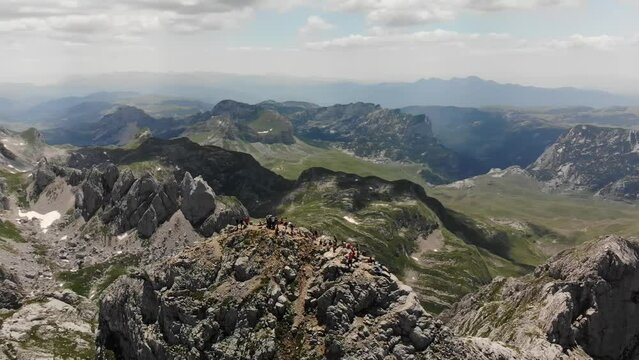 Aerial video over Durmitor National Park in Montenegro