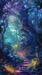 Obraz premium Enchanted Woodland Sanctuary A Whispered Realm of Healing and Wellness