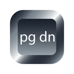 QWERTY button on laptop. Vector. page down (pg dn) function keyboard with a simple editable design.