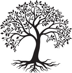 Obraz premium Family Tree Silhouette