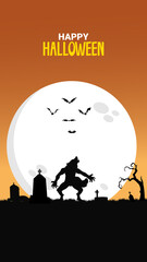 Halloween Wolf Moon Story Reel Size