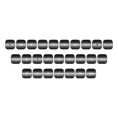 QWERTY button on laptop. Vector. A letter keyboard with a simple design that can be edited.