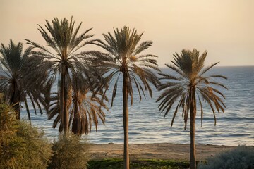 Obraz premium palm trees on the Red Sea