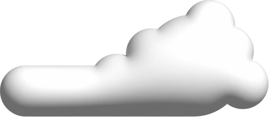 3D icon white cloud 