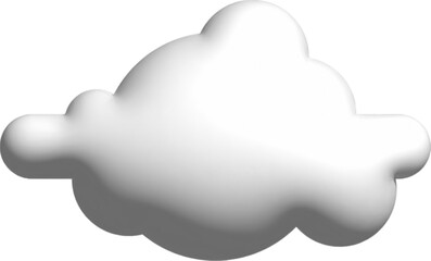 3D icon white cloud 