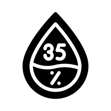 salinity glyph icon