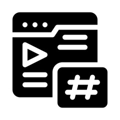 hashtag glyph icon