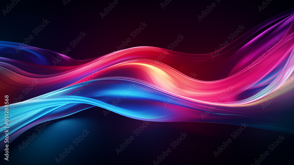 Wall mural wave abstract background - Wall murals