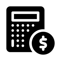 calculator glyph icon