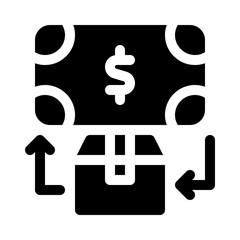 cash on delivery glyph icon