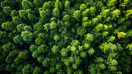 Naklejka premium Aerial view of forest, showcasing�ecosystem health.