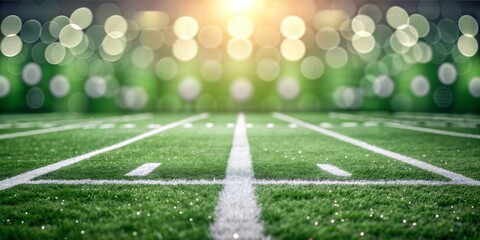 Football Field Blur: A green blurred background with subtle white lines, mimicking an American football field.

