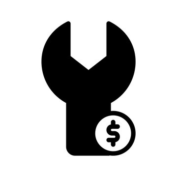 recommend clip art: wrench coin dollar icon or logo illustration outline style. Icons ecommerce.