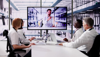 Doctor Team Meeting Video Conference Webinar