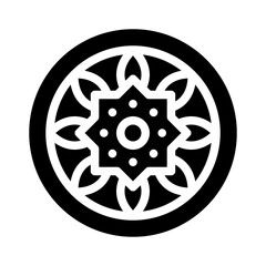 mandala glyph icon