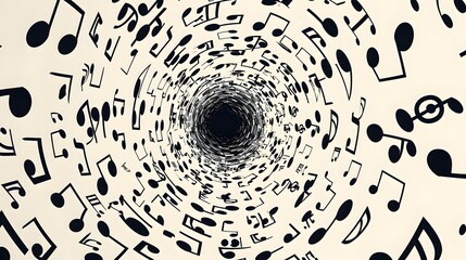 Musical Notes Vortex: A Black Hole of Melody
