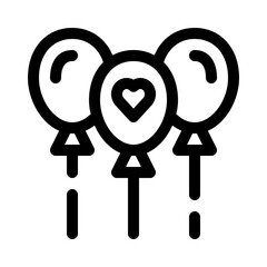 balloon line icon