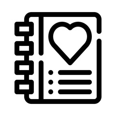 notebook line icon