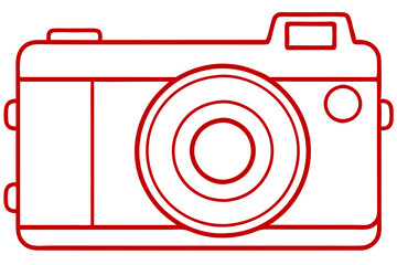 Camera lineart vector illustration 
