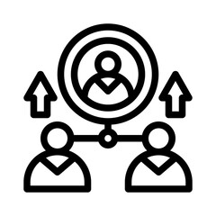 teamwork line icon