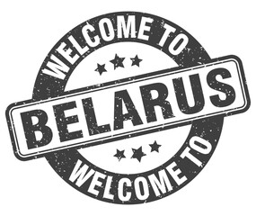 Welcome to Belarus stamp. Belarus round sign