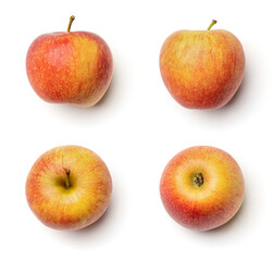 Apples collection isolated on white