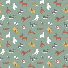 seamless pattern with Animals