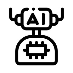ai assistant line icon