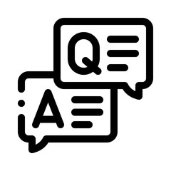 q and a line icon