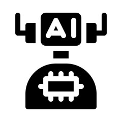 ai assistant glyph icon