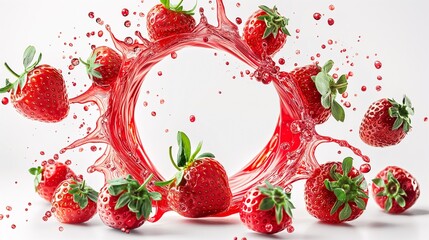 Strawberries in Water, Dynamic Splash