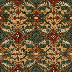 Seamless medieval pattern, ornament, texture, background.
