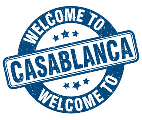 Welcome to Casablanca stamp. Casablanca round sign