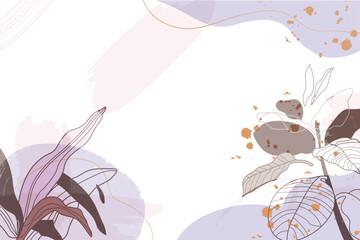 Monstera Leaf wall art. Floral wallpaper. Plants abstract background.