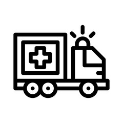 ambulance line icon