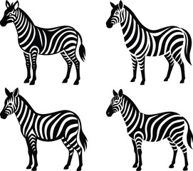 Zebra silhouette vector