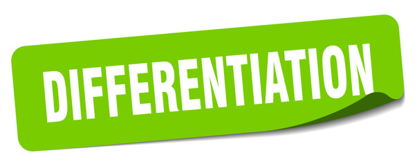 differentiation sticker. differentiation label