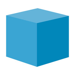 Isometric cube design, web modern concept icon, geometric shape vector illustration