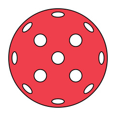 Pickleball racket sport, indoor ball paddle icon, web flat symbol vector illustration