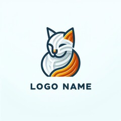 Fototapeta premium Cat Logo: Intelligence and Grace in Design