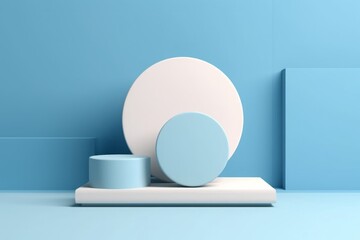 products display 3d background podium scene with shape geometric platform. background 3d rendering with podium. display to show cosmetic products. 