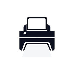 Printer icon logo design template